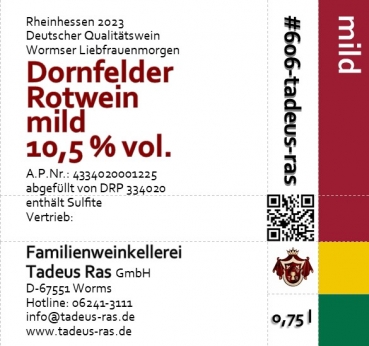 Dornfelder mild 2023